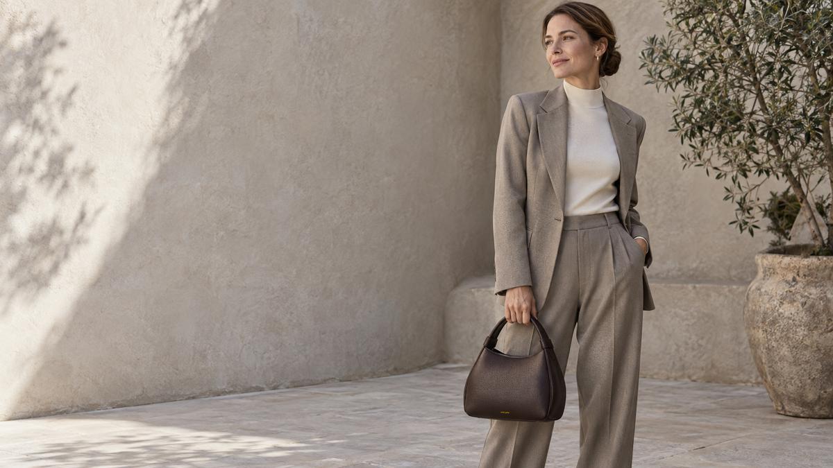 MUY LOTTA handbag styled in warm directional light