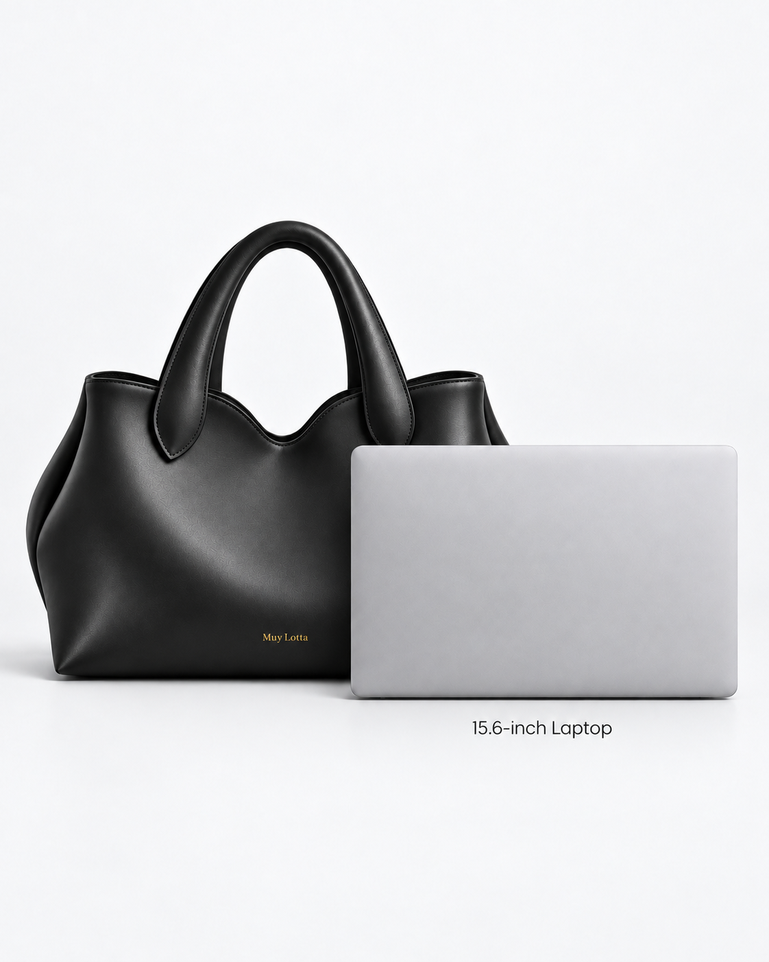 MUYLOTTA PETALVALE VALEINE Onyx Black tote image 3