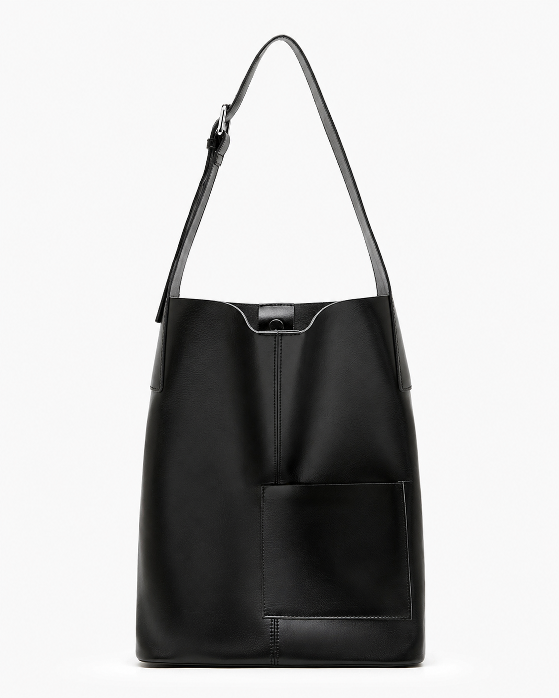Top-Grain Leather Hobo Shoulder Bag for Women | Medium Everyday Bucket Tote Purse