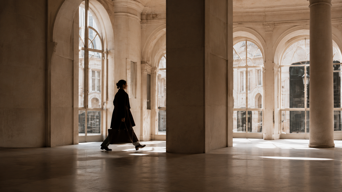 A quiet architectural space for the MUY LOTTA brand story