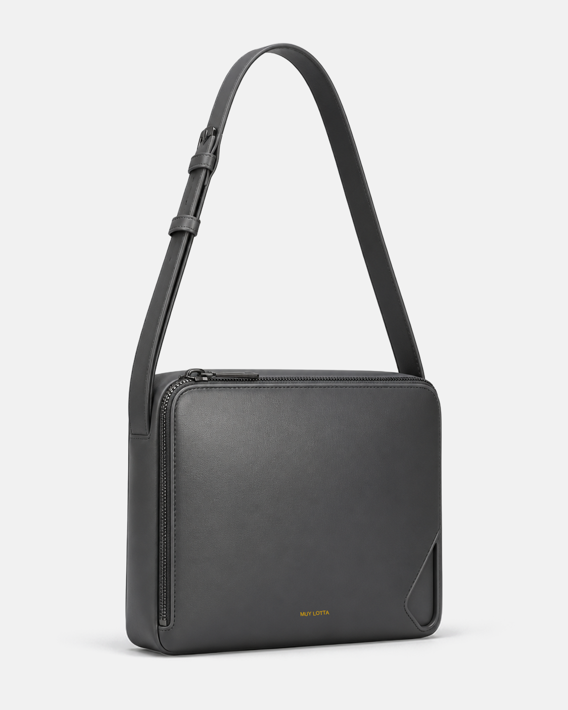 MUYLOTTA ML-CB06 graphite crossbody bag, product view.