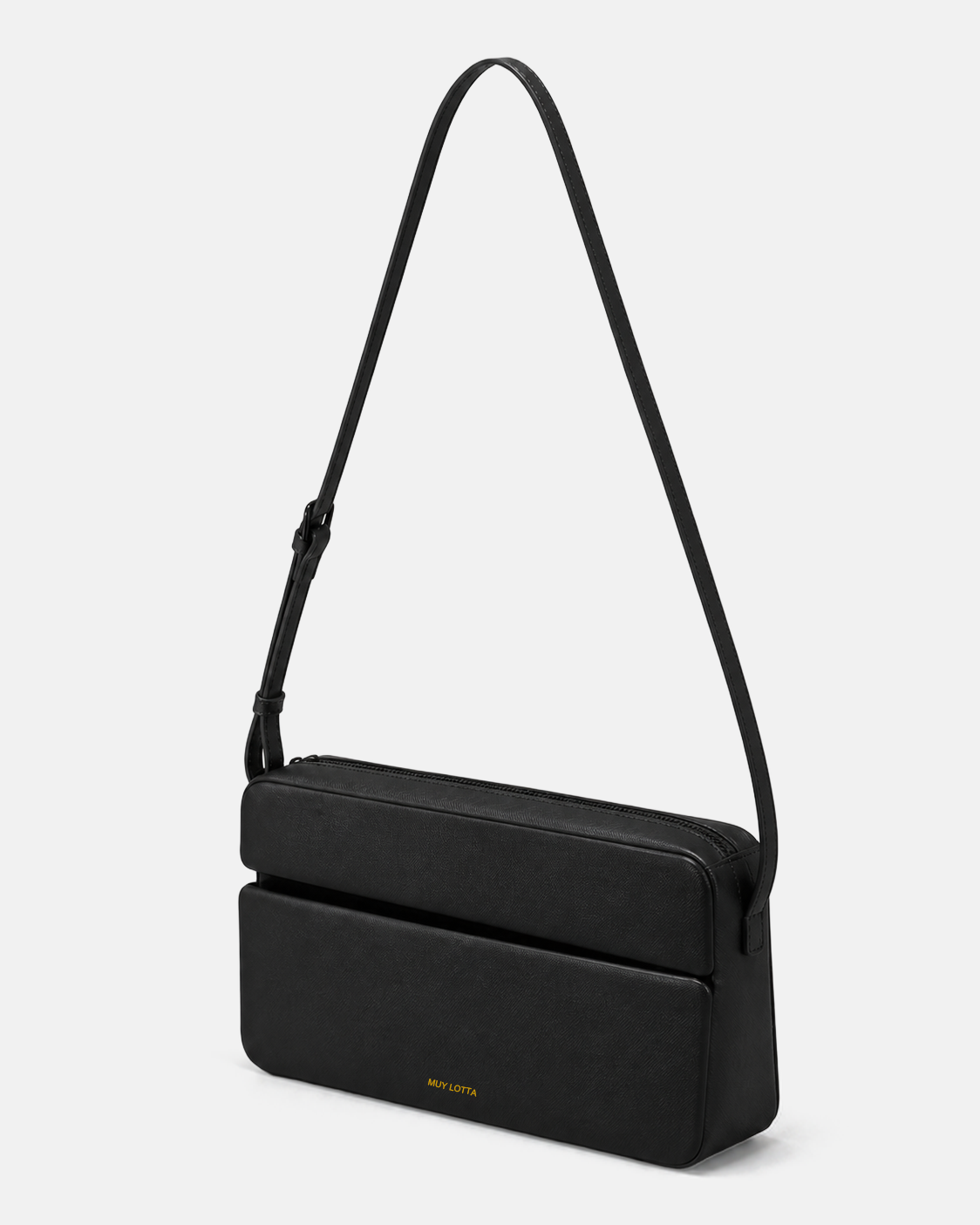 MUYLOTTA ML-CB07 black crossbody bag, product view.