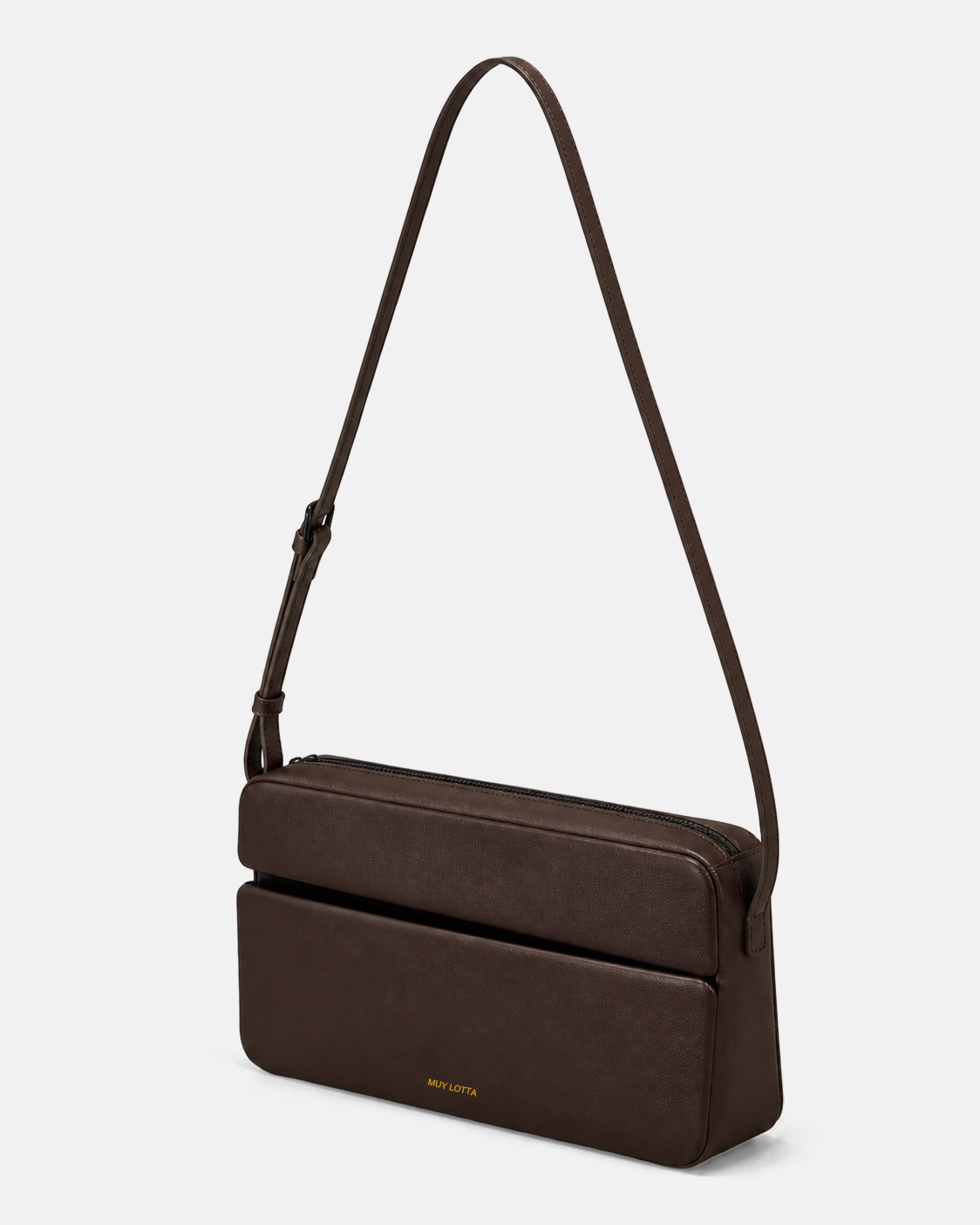 MUYLOTTA ML-CB07 dark brown crossbody bag, product view.