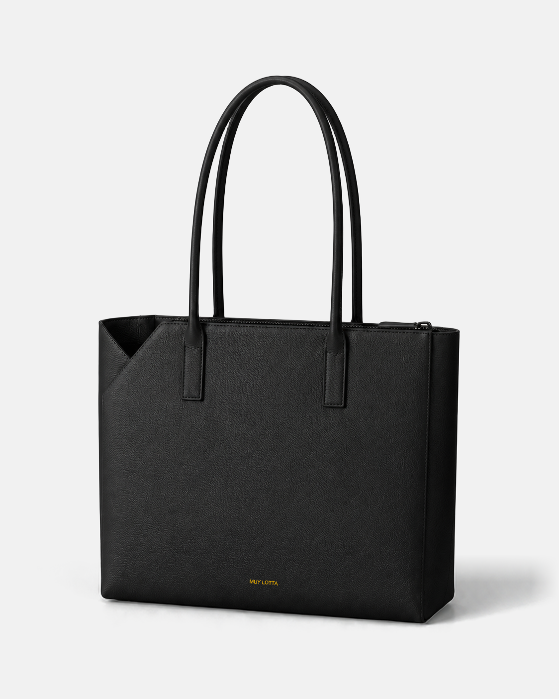 MUYLOTTA ML-TT08 black tote bag, product view.