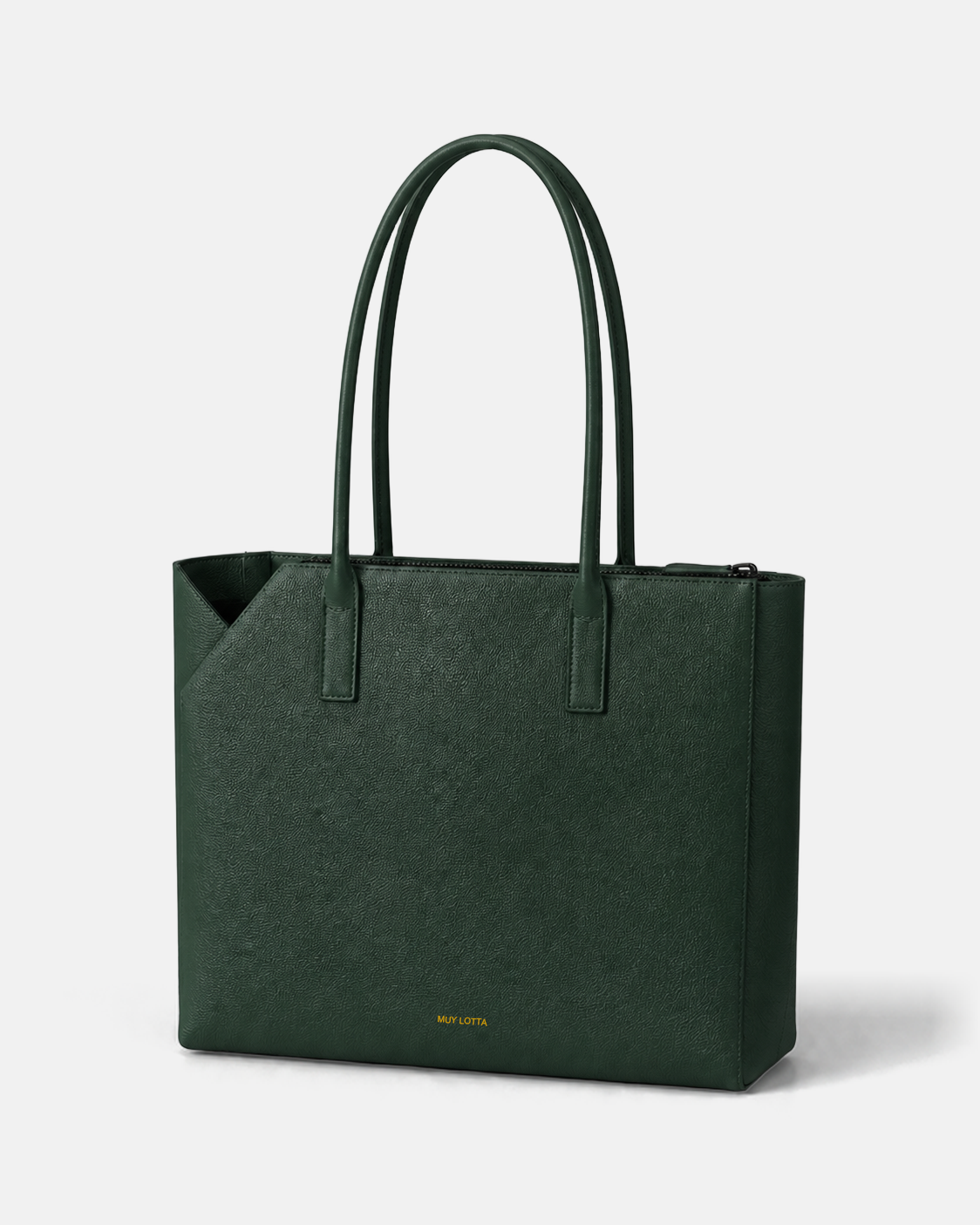 MUYLOTTA ML-TT08 deep forest green tote bag, product view.