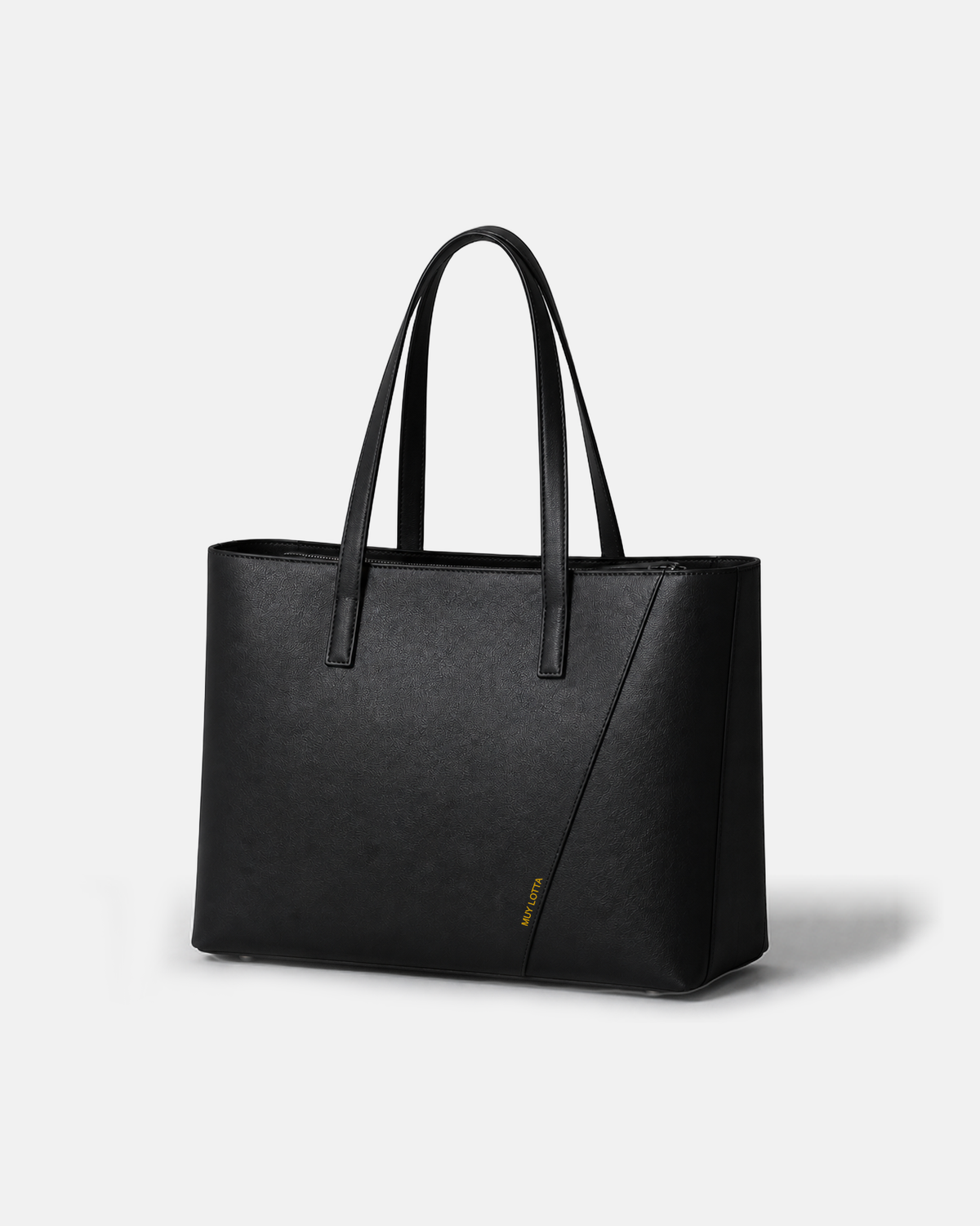 MUYLOTTA ML-TT10 black tote bag, product view. #black