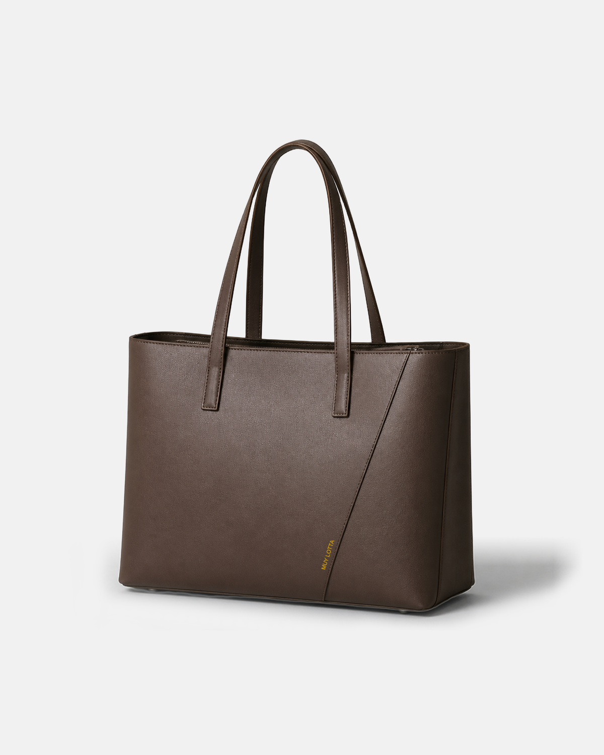 MUYLOTTA ML-TT10 cool walnut brown tote bag, product view. #cool-walnut-brown
