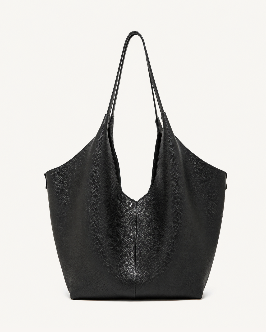 Pebbled Leather Shoulder Tote Bag | Large Everyday Carryall Purse