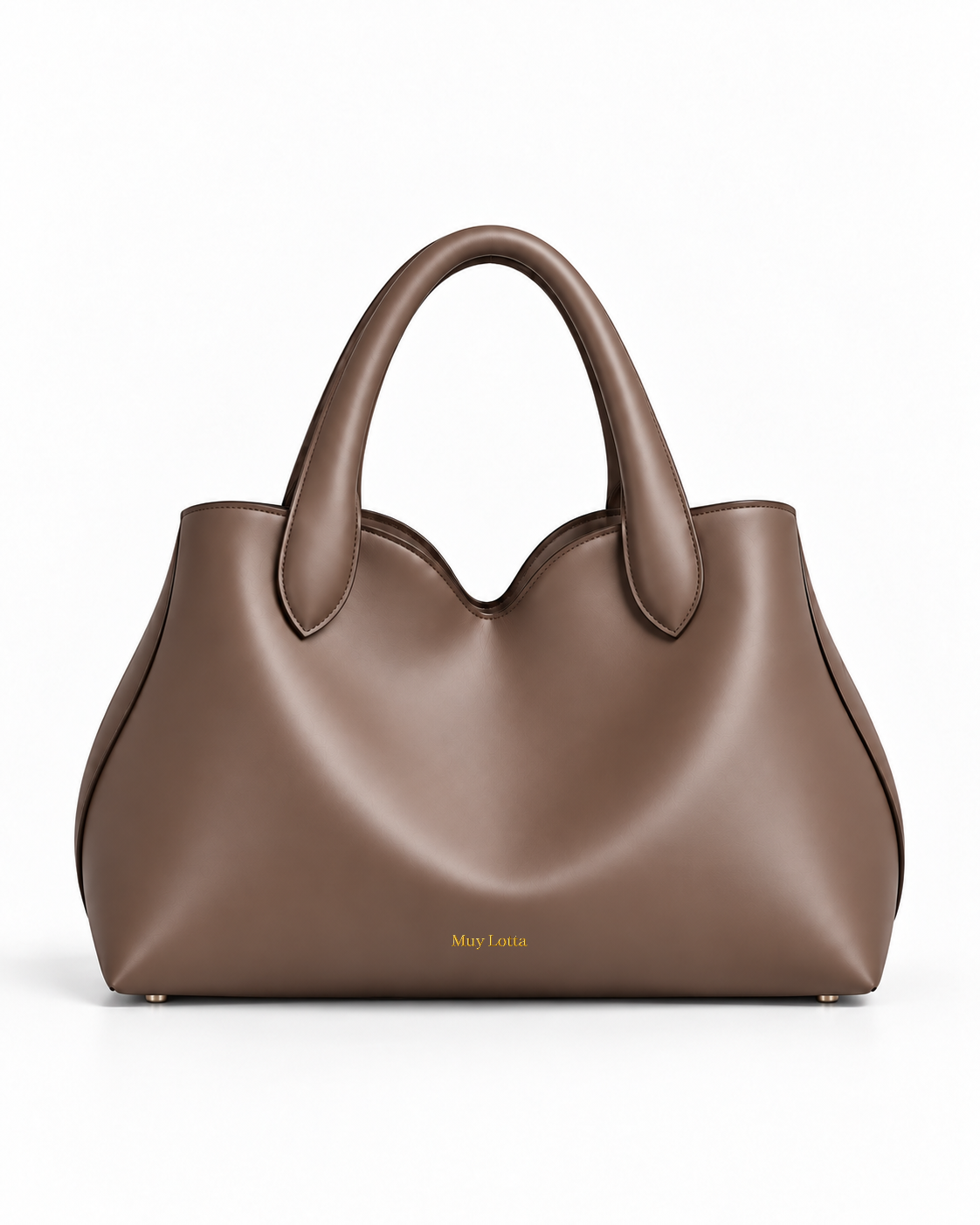 MUYLOTTA PETALVALE CAVENNE Cocoa Taupe leather tote product front