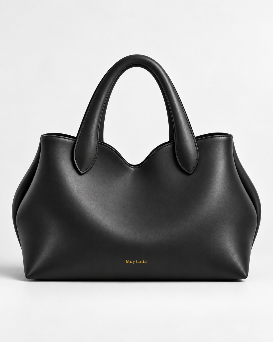 MUYLOTTA PETALVALE VALEINE Onyx Black tote image 1