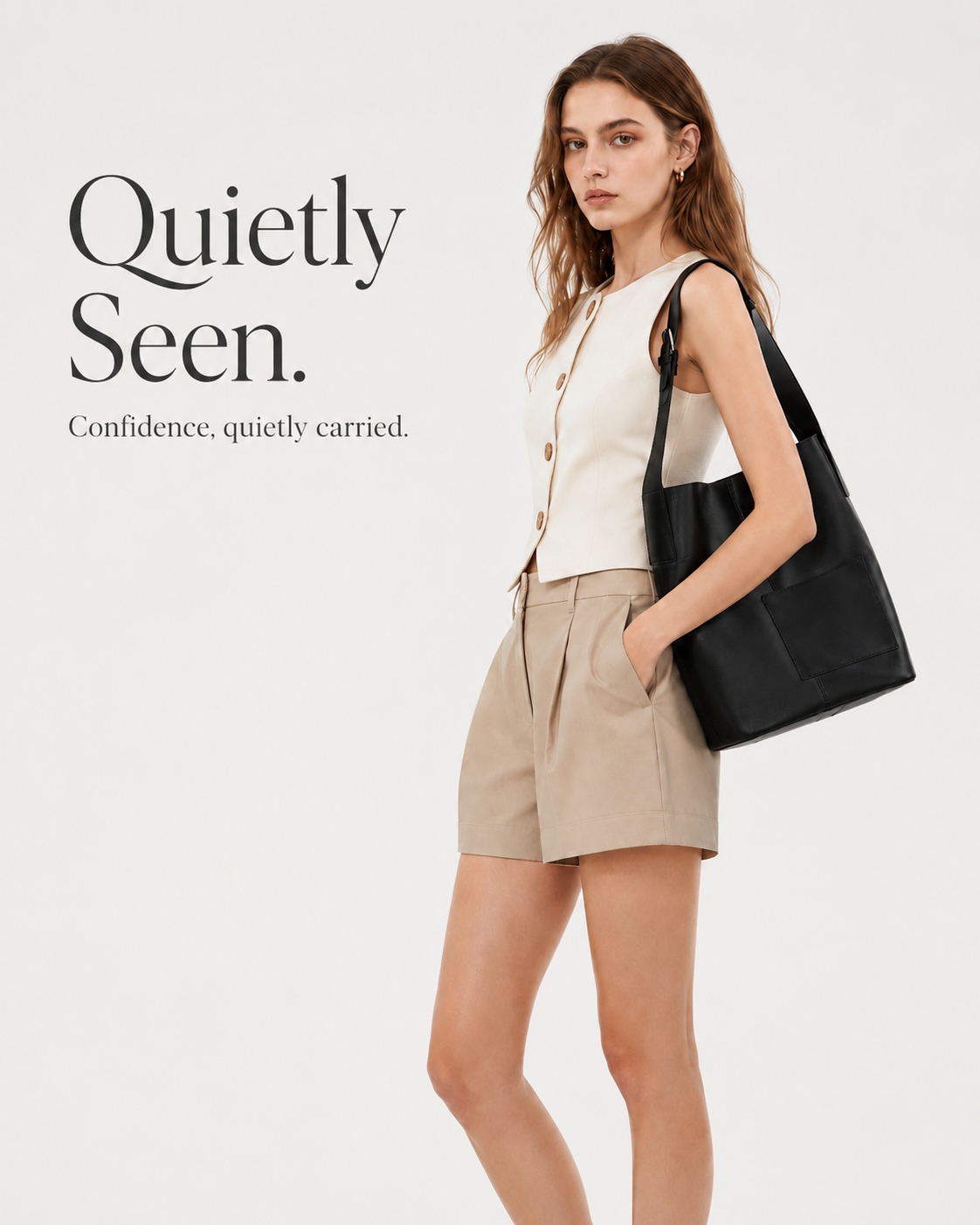 #Black Top-Grain Leather Hobo Shoulder Bag