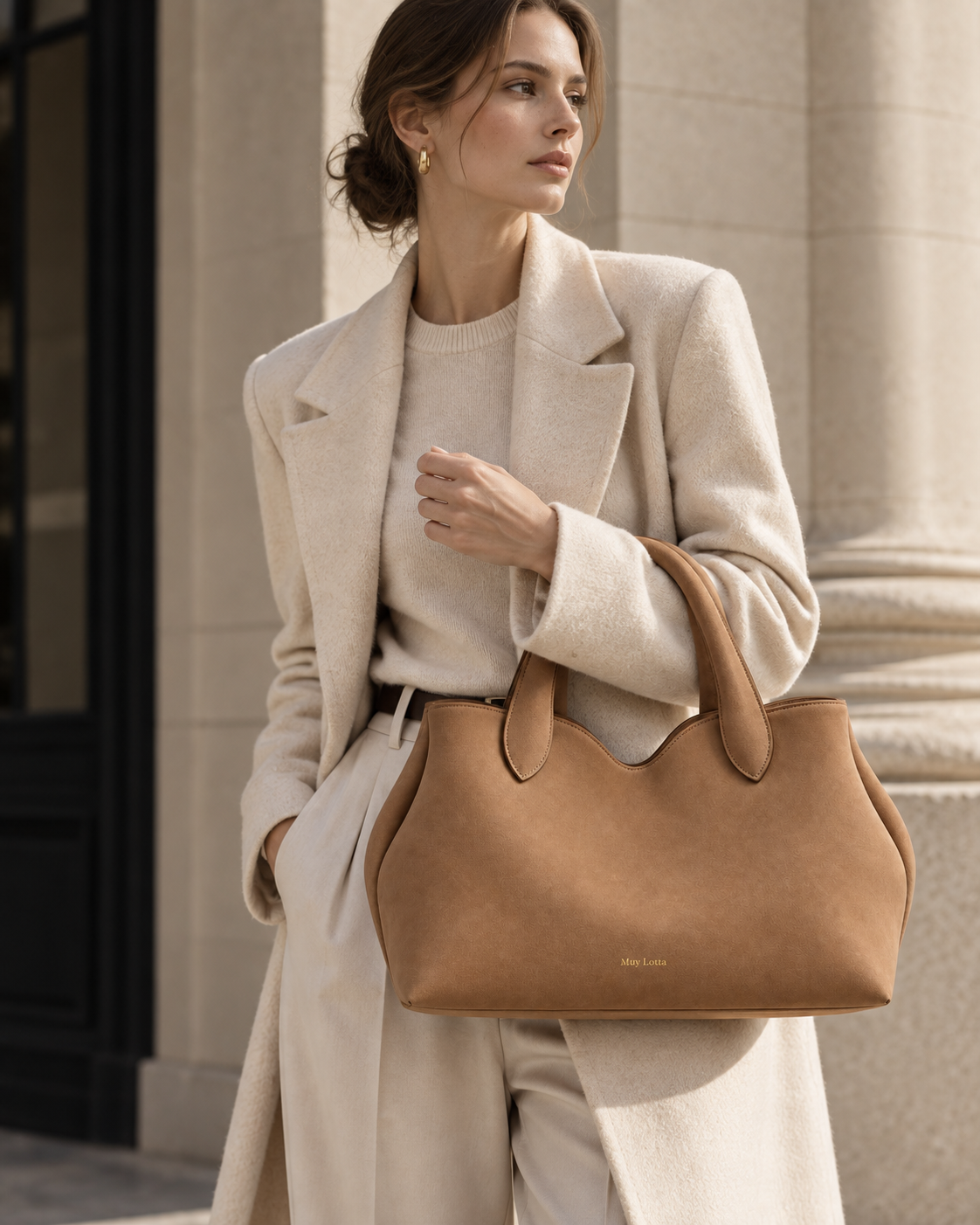 MUYLOTTA PETALVALE VALEINE Honey Camel tote image 5