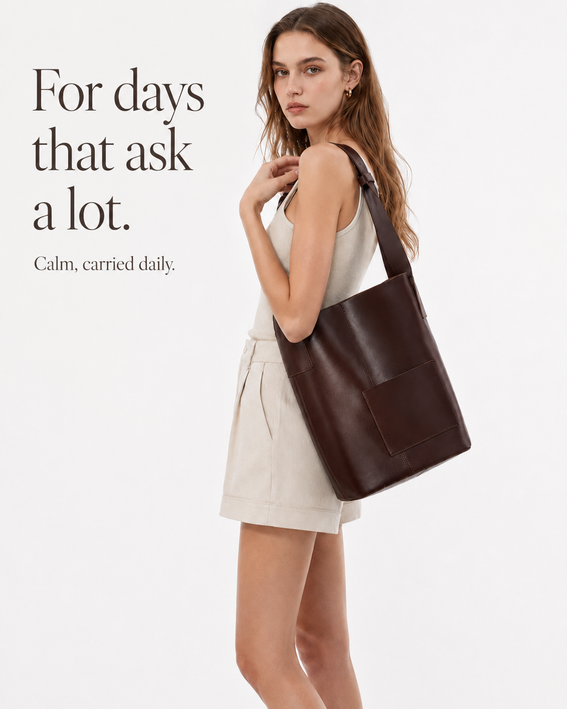 #Merlot Top-Grain Leather Hobo Shoulder Bag